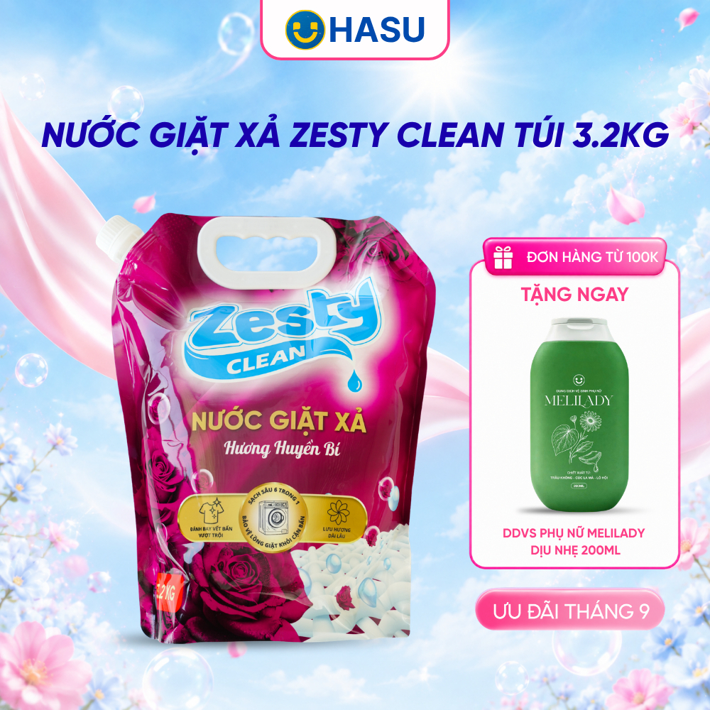 Nước Giặt Xả Zesty Clean Đa Dạng Hương, Nước Giặt Quần Áo Thơm Lâu Khử Mùi Diệt Khuẩn