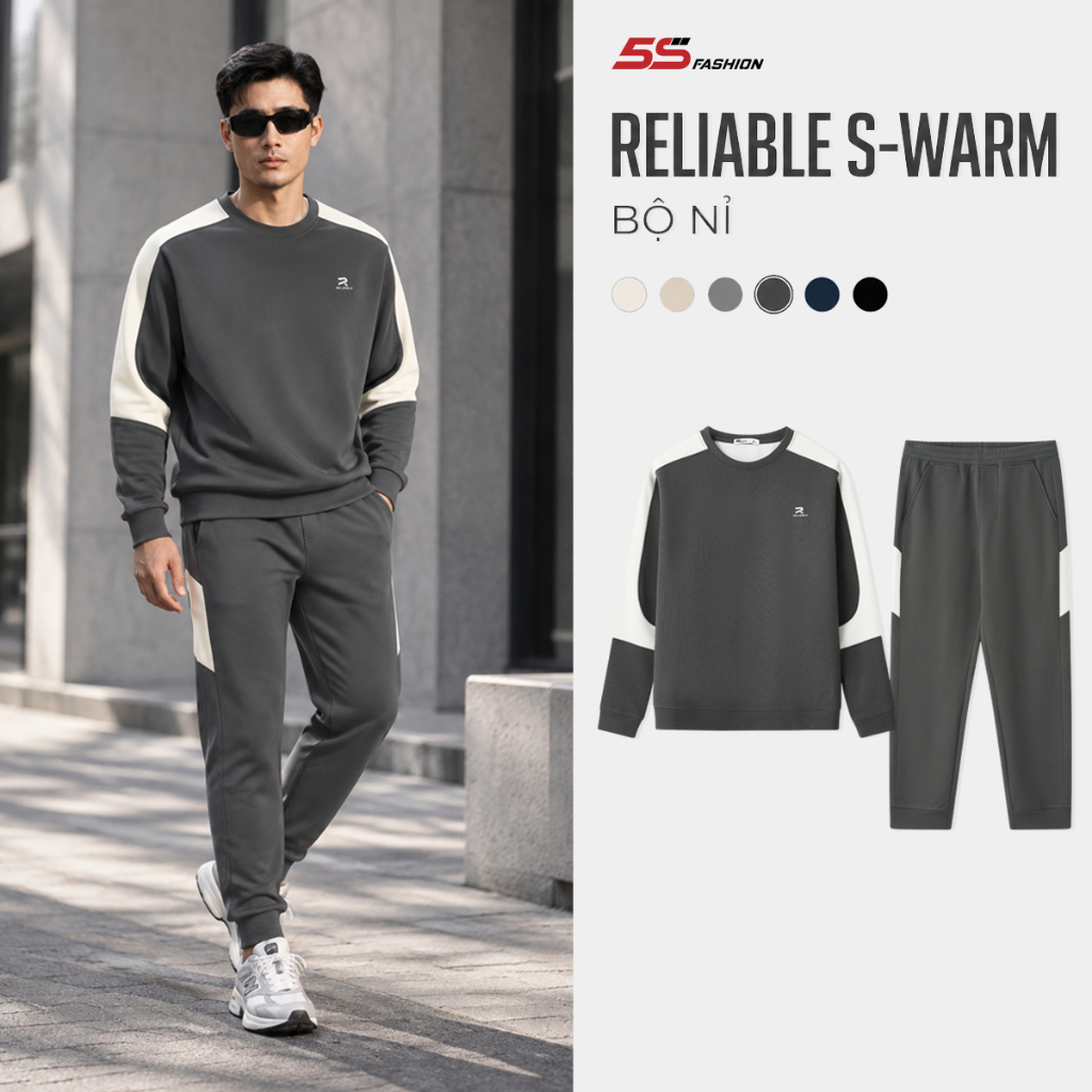 [GIÁ MỞ BÁN] Quần Áo Nỉ Nam Mùa Đông Can Phối RELIABLE S-WARM 5S FASHION Dày Dặn, Giữ Ấm, Thiết Kế Khỏe Khoắn MBNIR5005