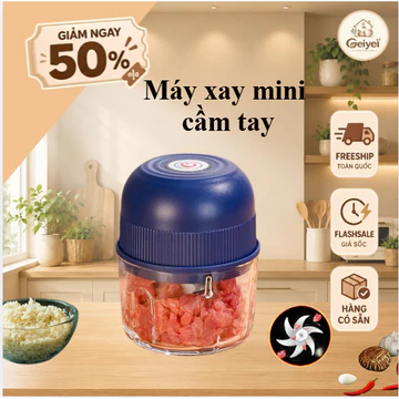 Máy Xay Mini Cầm Tay Xay Thịt Xay Tỏi Ớt Máy Xay 4 Lưỡi Đa Năng ,máy xay điện nhỏ gọn, tiện ích cho nhà bếp gia đình.