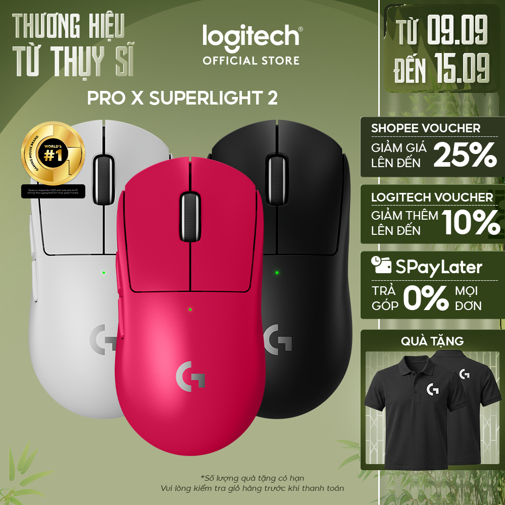 [Version 2] Chuột gaming Logitech G PRO X SUPERLIGHT 2 Lightspeed Switch LightForce