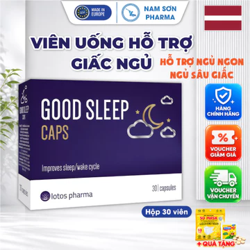 [CHÍNH HÃNG] Good Sleep Caps Viên uống Hỗ Trợ Giấc Ngủ, Giúp Ngủ Ngon Và Sâu Giấc (Hộp 30) - Latvia