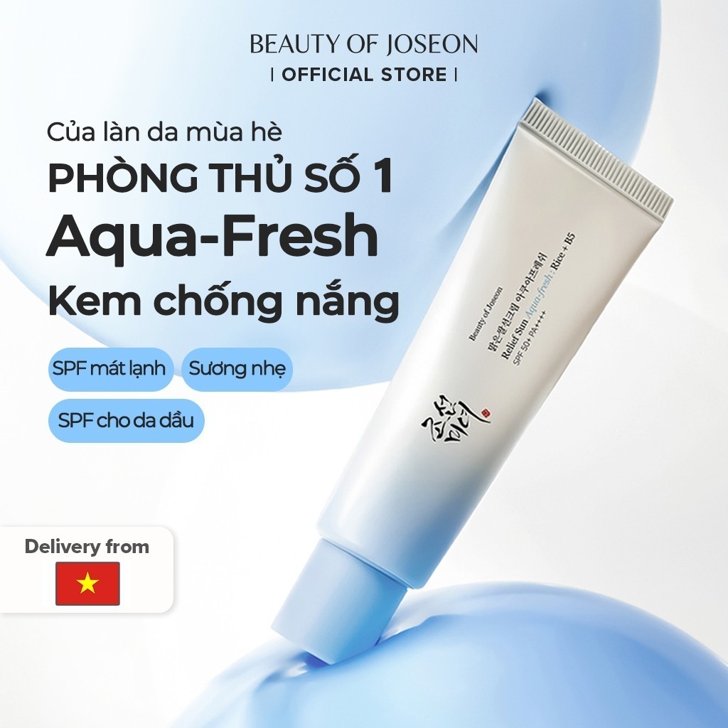 Beauty of Joseon Relief Sun Aqua-Fresh Rice + B5 Kem chống nắng da dầu mỏng SPF50+ PA++++ 50ml