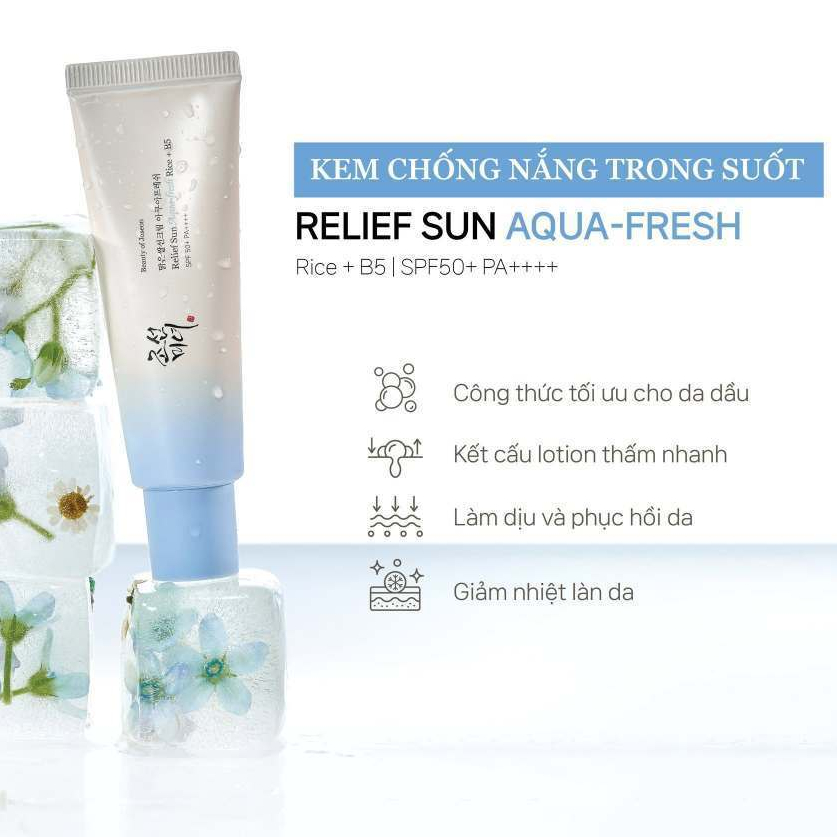 Beauty of Joseon Relief Sun Aqua-Fresh Rice + B5 Kem chống nắng da dầu mỏng SPF50+ PA++++ 50ml | BigBuy360 - bigbuy360.vn