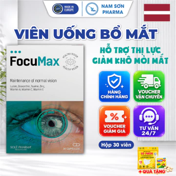 [CHÍNH HÃNG] FocuMax Viên Uống Bổ Mắt Lutein, Zeaxanthin Giảm Mỏi Mắt, Khô Mắt, Nguy Cơ Thoái Hóa Điểm Vàng (30 viên)