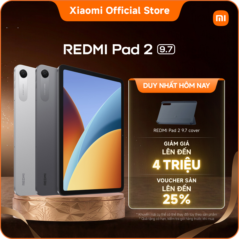 Xiaomi REDMI Pad 2 9.7 (4+64GB| 4+128GB) | Màn hình 9.7" siêu nét | Pin khủng 7600 mAh