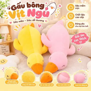 (Có khóa kéo) Gấu Bông Vịt Vàng Má Hồng Trầm Cảm Gấu Bông Hình Ngỗng Mệt Mỏi Gấu Xinh Gấu bông Thiên An