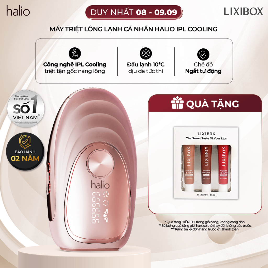 Máy Triệt Lông Băng Lạnh Trẻ Hóa Da Halio IPL Cooling Hair Removal Device