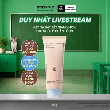 INNISFREE x Mặt nạ đất sét lốc xoáy 2 lõi thế hệ mới INNISFREE VOLCANIC SWIRL PORE MASK 110g (HSD 5/2027)