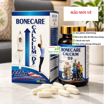 Viên uống canxi Calcium D3 Extra Cadimax Nanocare Hộp 60 Viên - Bổ Sung Canxi ,Tăng Chiều Cao