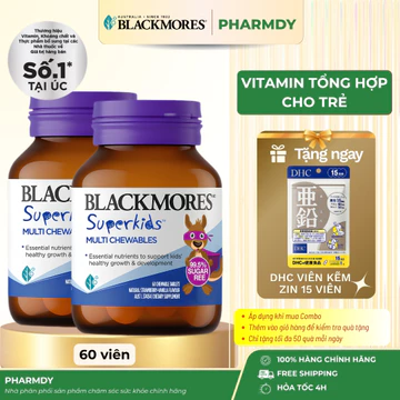 [CHÍNH HÃNG] Viên Nhai Vitamin Tổng Hợp Cho Trẻ Blackmores Superkids Multi Chewables – Pharmdy