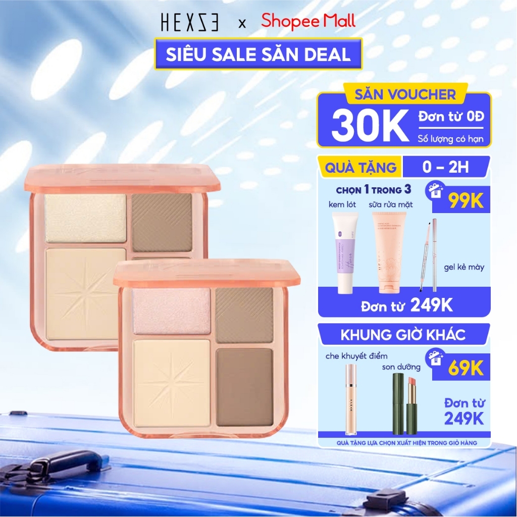 Bảng tạo khối bắt sáng 3D HEXZE 10g, định hình khuôn mặt sắc nét, dạng dỡ, tự nhiên