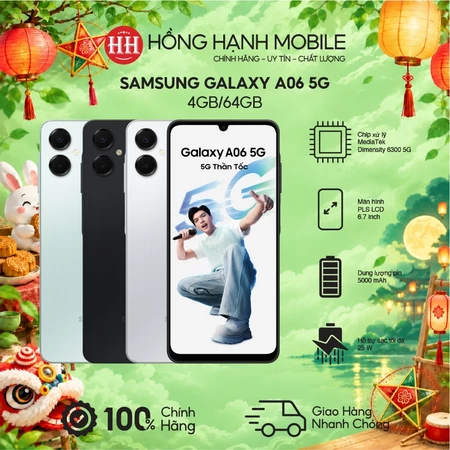Điện Thoại Samsung Galaxy A06 5G 4GB/64GB - Hàng Chính Hãng
