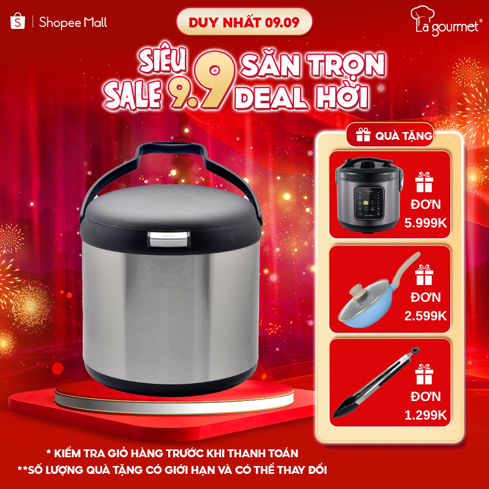 Nồi ủ giữ nhiệt cao cấp La gourmet, inox 304 cao cấp, tiết kiệm thời gian, bảo toàn dinh dưỡng