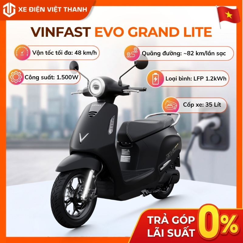 Xe Máy Điện Vinfast Evo Grand Lite - Giá Vì Tương Lai Xanh