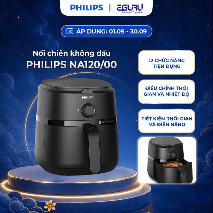 Nồi Chiên Không Dầu Thế Hệ Mới Philips NA120/00 - NA130/00 - NA150/00 - NA230/00 Công Nghệ RapidAir