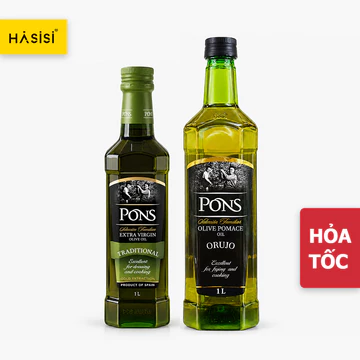 Dầu Olive Pomace PONS Tây Ban Nha 250ml / 1L, Dầu Oliu Pomace Oil Dùng Chiên Xào, Nấu Ăn Tiện Lợi