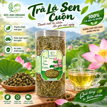 Trà Lá Sen cuộn sấy khô Hộp 500G,Trà Lá Sen Vo Viên Sấy khô
