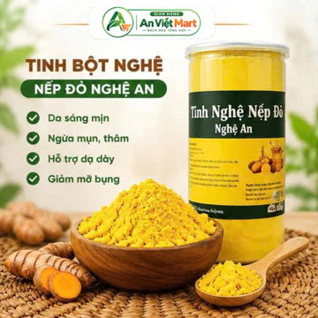 Tinh Bột Nghệ Đỏ Nguyên Chất 250g 500g Bảo An Healthy - Tinh Bột Nghệ Nếp Đỏ Curcumin Tự Nhiên