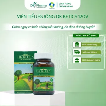 Viên Uống Tiểu Đường DK Betics 120v Hỗ Trợ Ổn Định, Giảm Đường Huyết, Hạn Chế Nguy Cơ Biến Chứng-DK Pharma