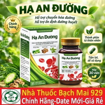 HẠ AN ĐƯỜNG - Viên Uống Hỗ Trợ Chuyển Hóa Đường, Giảm và Ổn Định Đường Huyết [ hộp 30 viên]