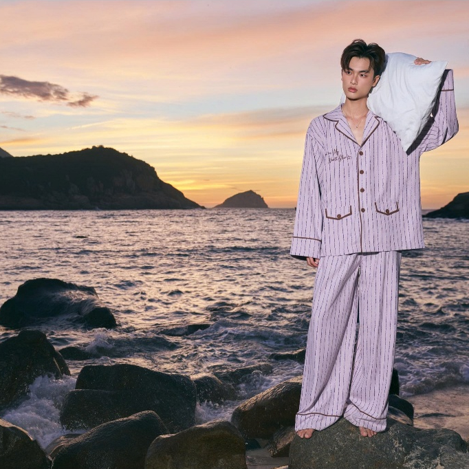 TINH HÀ "SAY HI" & TOHA HOMEWEAR | Bộ Pijama Nam Nữ NORTH STAR Màu Tím Lavender Nhẹ Nhàng, Dáng Dài Thoải Mái | BigBuy360 - bigbuy360.vn