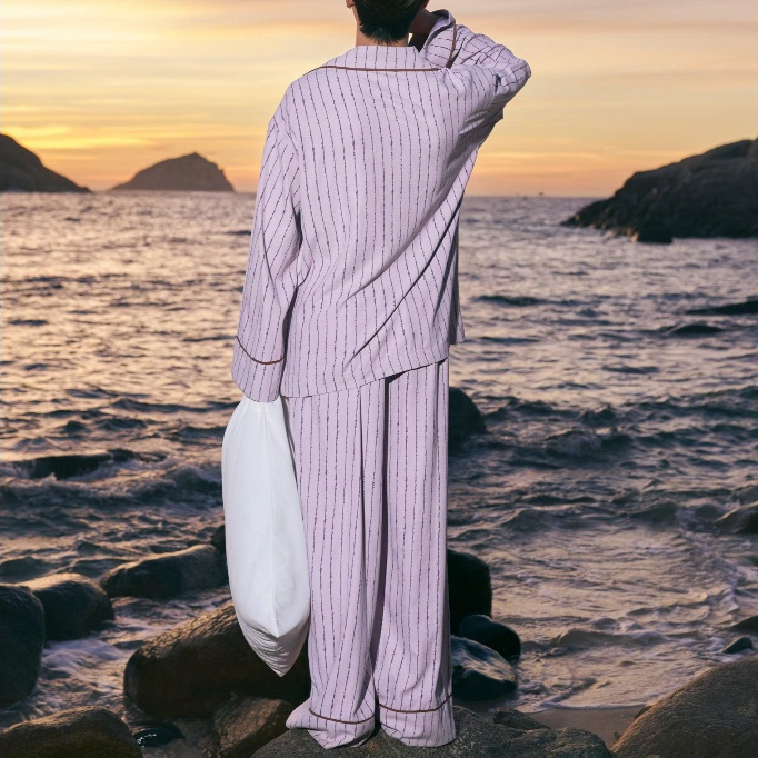 TINH HÀ "SAY HI" & TOHA HOMEWEAR | Bộ Pijama Nam Nữ NORTH STAR Màu Tím Lavender Nhẹ Nhàng, Dáng Dài Thoải Mái | BigBuy360 - bigbuy360.vn