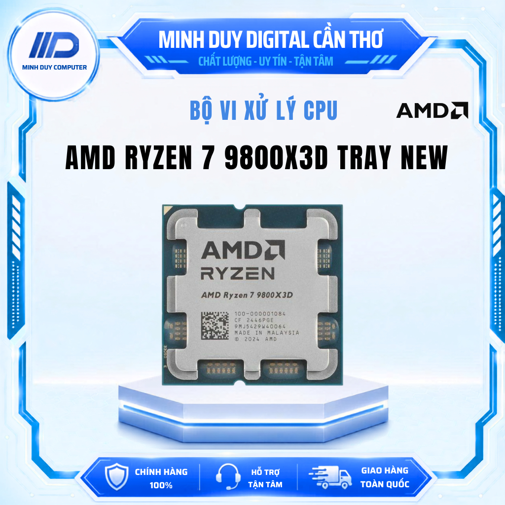 CPU AMD Ryzen 7 9800X3D TRAY NEW - CHÍNH HÃNG - BẢO HÀNH 36 THÁNG | BigBuy360 - bigbuy360.vn