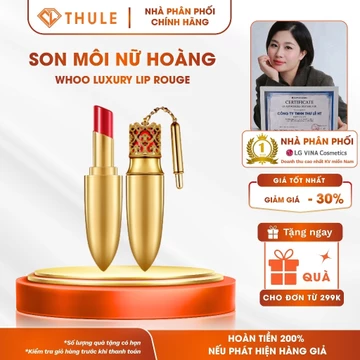 THE WHOO Mi Luxury Lip Rouge Son Môi Cao Cấp Hàn Quốc Dưỡng Ẩm, Lên Màu Đẹp Cho Môi Mềm Mịn