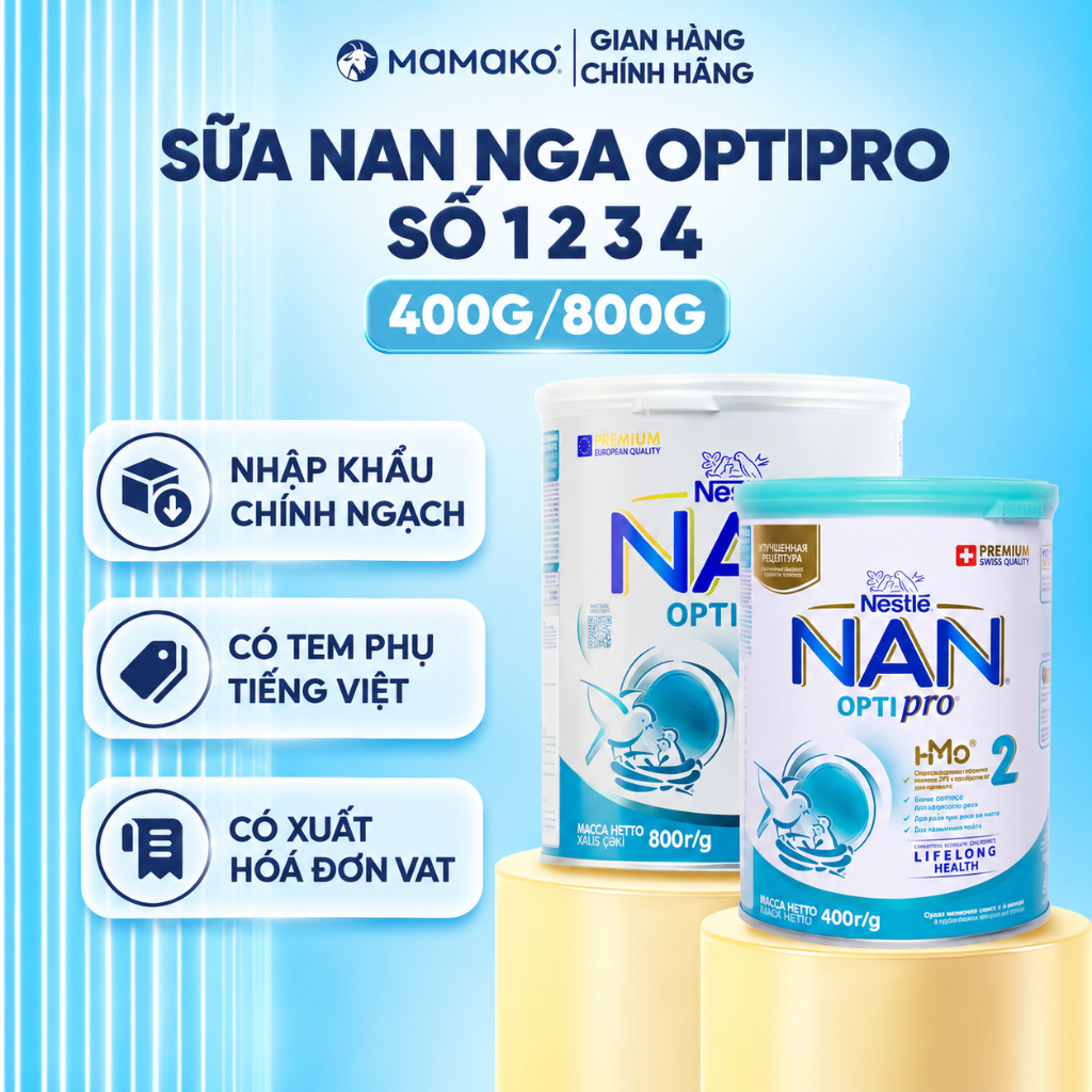 Sữa Nan Nga HMO Optipro Mamako 800g đủ tem phụ, hoá đơn VAT
