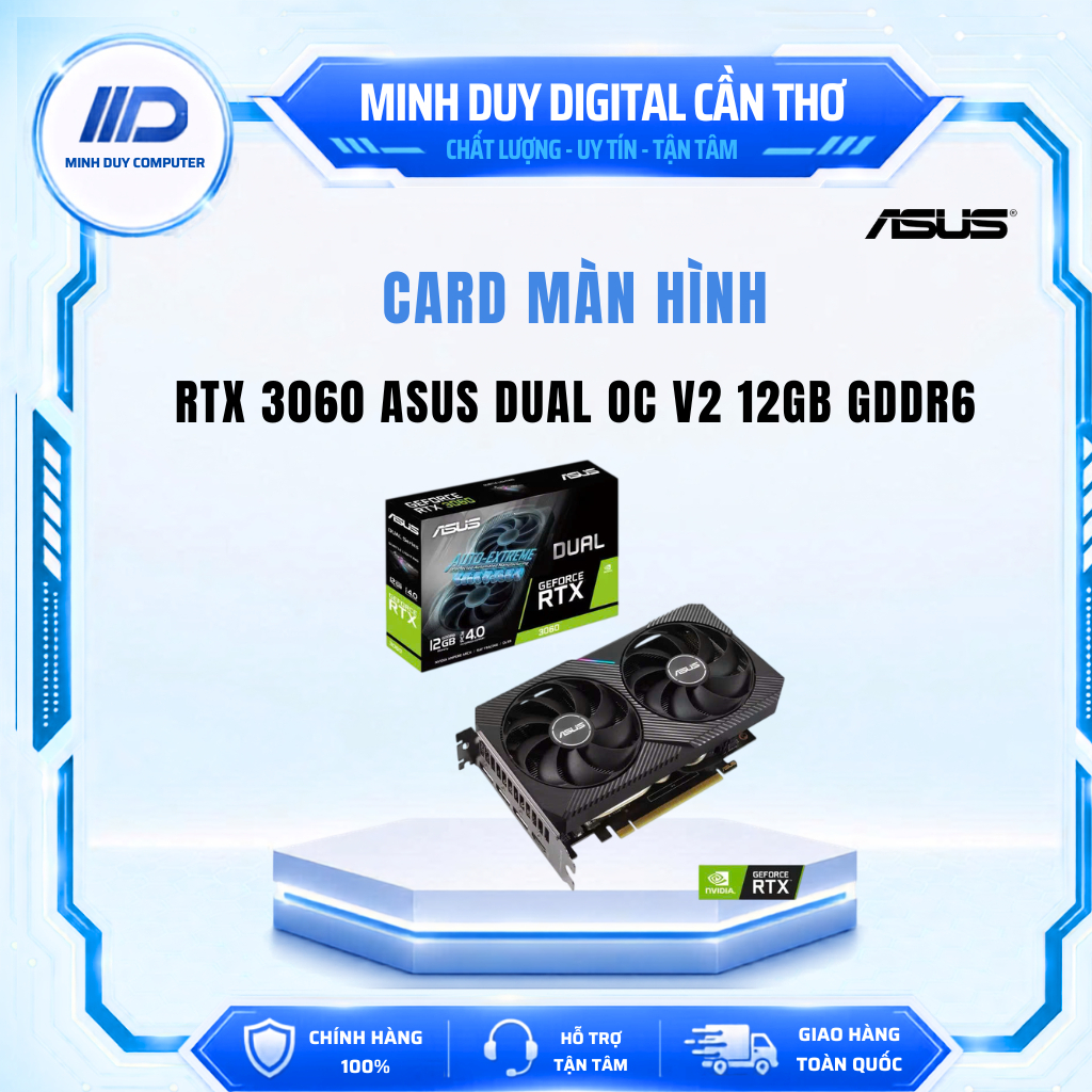 CARD MÀN HÌNH RTX 3060 ASUS DUAL OC V2 12GB GDDR6 - HÀNG CHÍNH HÃNG BẢO HÀNH 3 NĂM | BigBuy360 - bigbuy360.vn