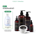 Bộ 5 Sản Phẩm Chăm Sóc Tóc Bồ Kết và Vỏ Bưởi HERBARIO Bao Gồm Dầu Gội, Dầu Xả, Xịt Dưỡng, Serum, Kem Ủ Tóc — ảnh 1