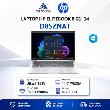 Laptop HP EliteBook 8 G1i 14 D85ZNAT | Core Ultra 7 258V | RAM 32GB LPDDR5x | SSD 512GB | Intel Arc | 14" WUXGA | Win 11