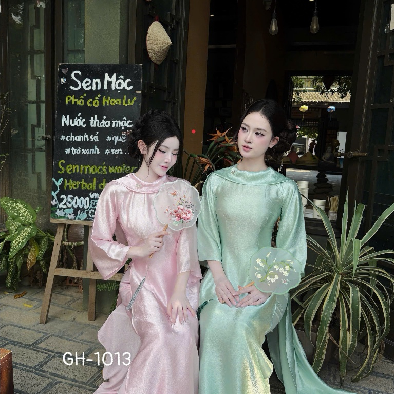 Áo Dài Nữ Cách Tân Thanh Lịch, Sét Áo Dài Đi Tiệc, Cưới, Lễ Tết lụa tằm Nhật - Nam Phương hoàng hậu siu hot kèm quần