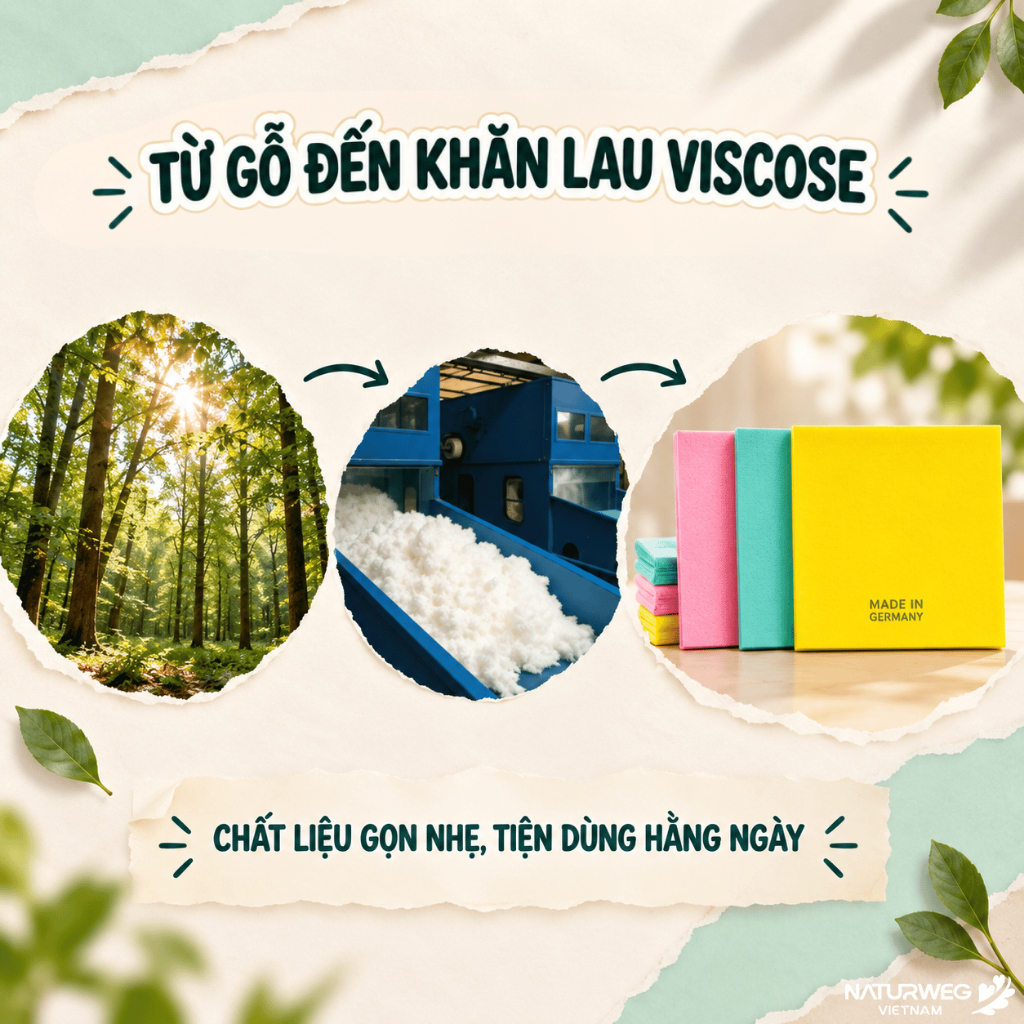 Khăn Lau Bếp Đức MEIKO Viscose Sợi Gỗ, Siêu Thấm Nước, Dễ Giặt, Nhanh Khô, Không Hôi Nhớt, 38x38cm | BigBuy360 - bigbuy360.vn