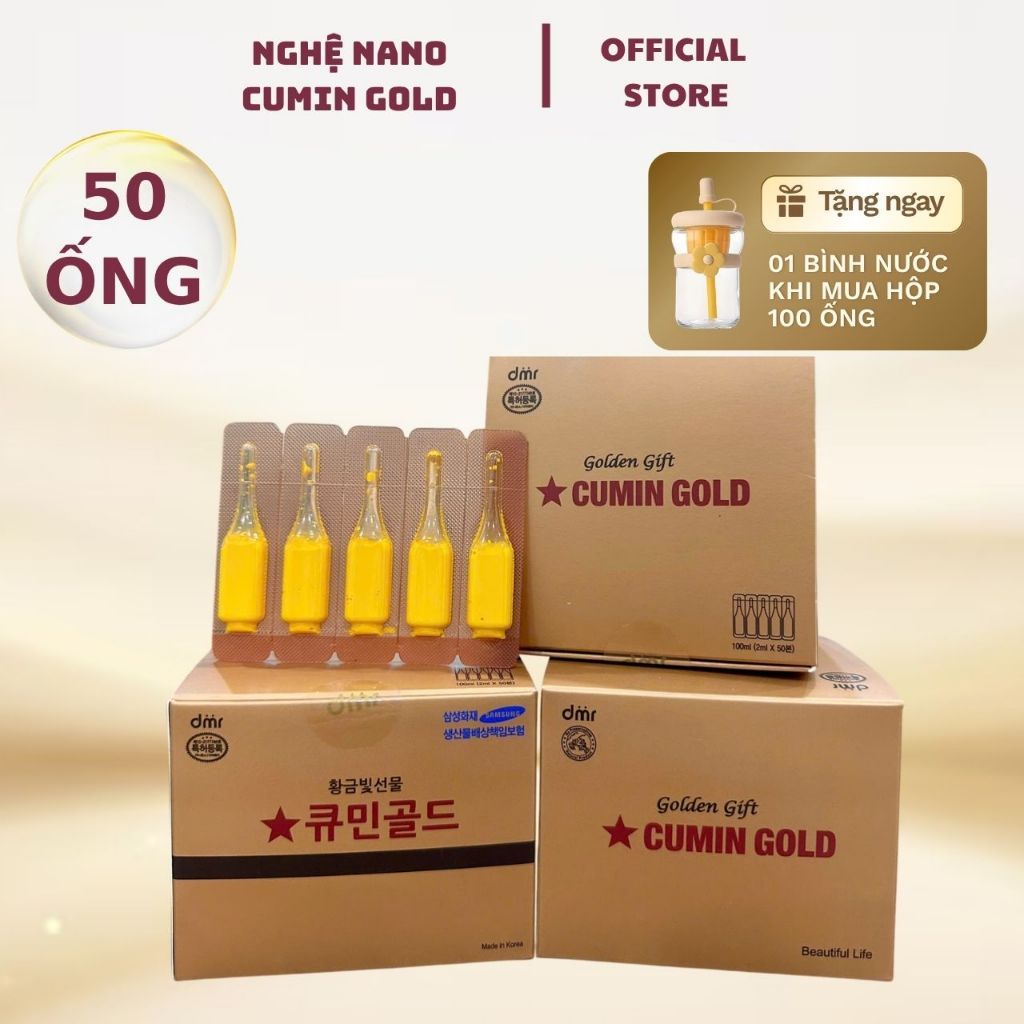 Tinh Chất Nghệ Nano Curcumin Gold Hàn Quốc Tăng Cường Sức Khỏe Hộp 50 Tuýp