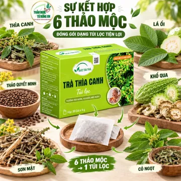 Trà Dây Thìa Canh Đức Tài Trà 30 Túi Lọc x 4g, Trà Thảo Dược Khổ Qua Lá Ổi Cỏ Ngọt 120g - Thảo Dược Từ Rừng VN