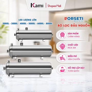 Máy Lọc Tổng Đầu Nguồn UF Forseti Lõi PVDF Công Suất 2000 - 8000 Lít/Giờ Cho Nước Sinh Hoạt