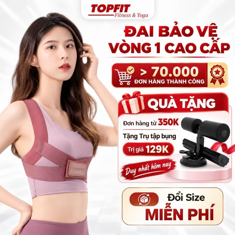 Đai Bảo Vệ Vòng 1 TOPFIT Chống Gù Lưng - Định Hình, Nâng Đỡ Ngực Khi Tập Gym, Yoga, Thể Thao