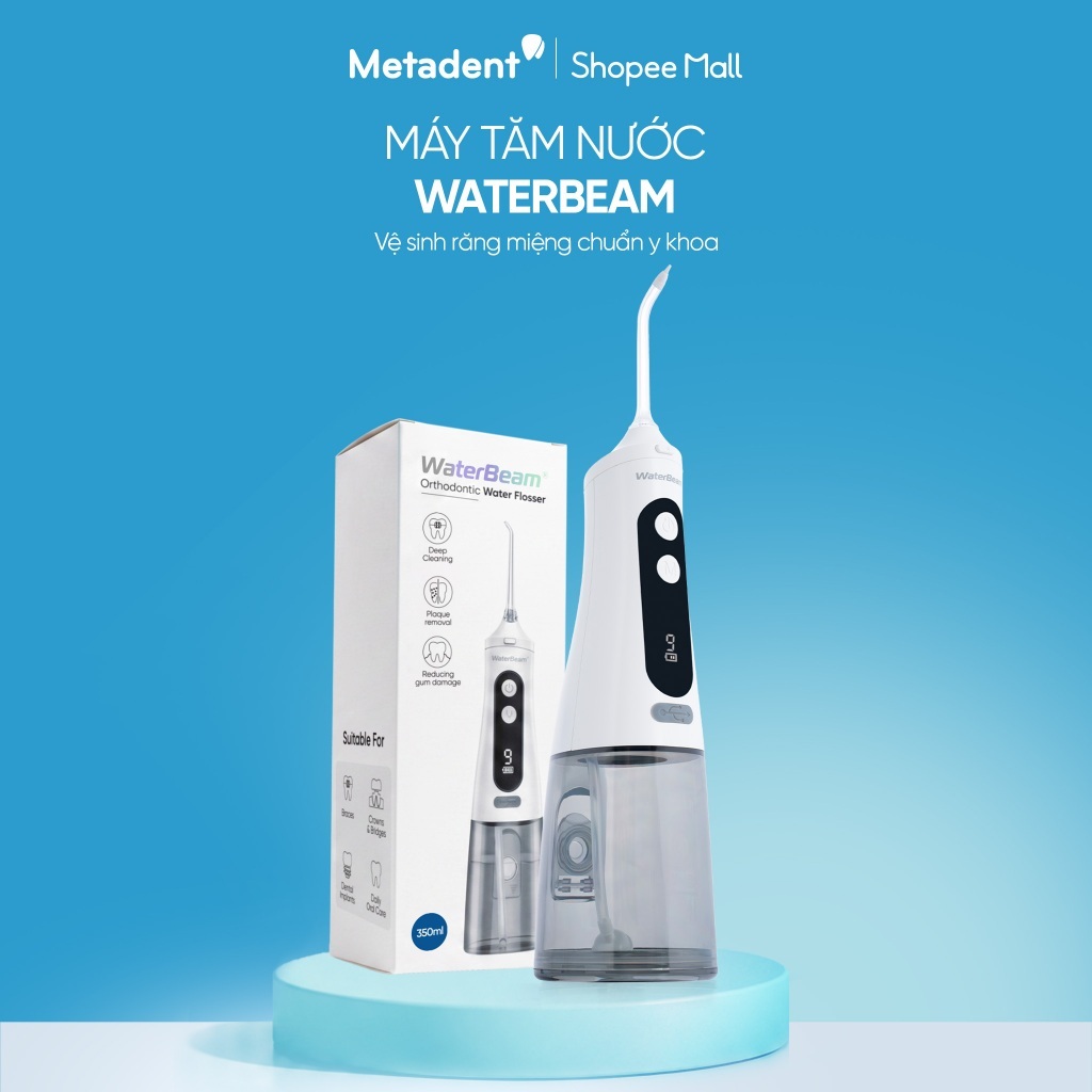 Máy tăm nước WaterBeam cho Người Niềng Răng, Chỉnh Nha được Nha sĩ khuyên dùng - Bảo Hành 12 tháng