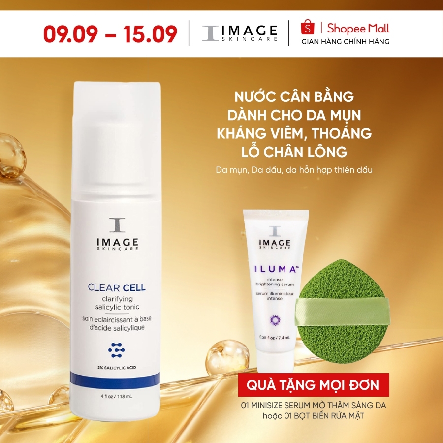 Nước cân bằng da mụn IMAGE Clear Cell Salicylic Clarifying Tonic - 118ml