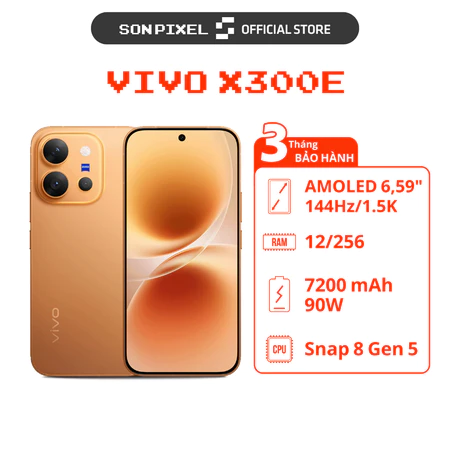 [Máy Cũ] Điện Thoại vivo X300 E, Chip Snapdragon 8 Gen 5, Màn Hình AMOLED 6.59 inches. SonPixel