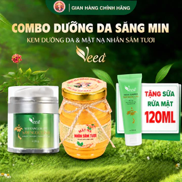 Combo Kem Dưỡng Da Sâm Ngọc Linh + Mặt Nạ Nhân Sâm Tươi Hàn Quốc | Dân Bùi Xứ Nẫu