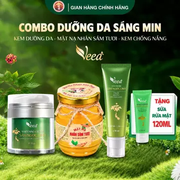 Combo Kem Dưỡng Da + Kem Chống Nắng Sâm Ngọc Linh + Mặt Nạ Nhân Sâm Tươi Hàn Quốc | Dân Bùi Xứ Nẫu