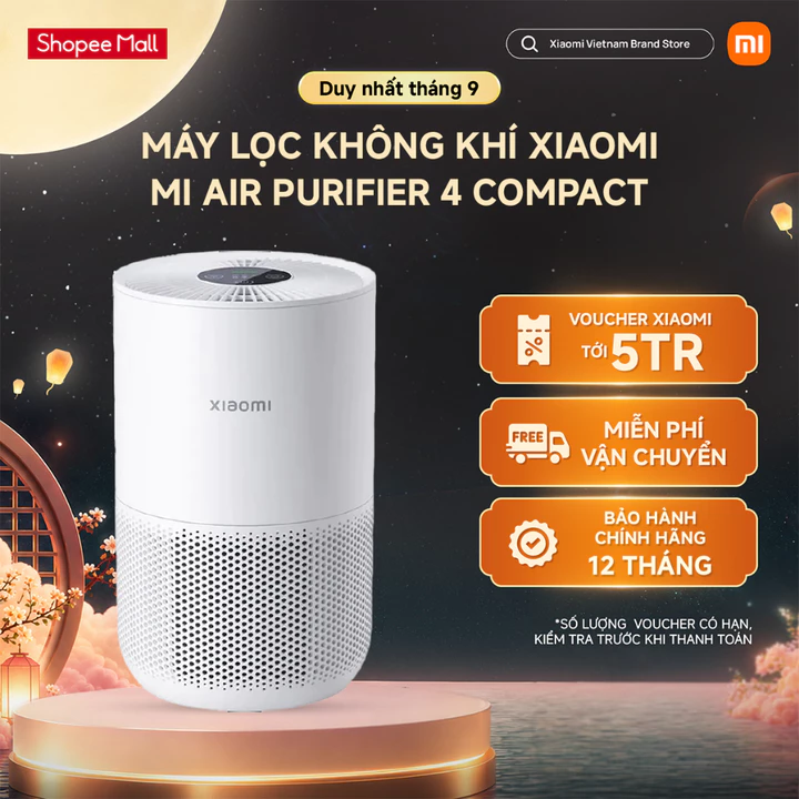 Máy lọc không khí Xiaomi Smart Air Purifier 4 Compact / Lọc bụi mịn 2.5pm - Bảo hành chính hãng 12 tháng