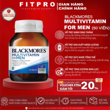 Viên Uống Vitamin Tổng Hợp Cho Nam Blackmores Multivitamin For Men, Bổ Sung Vitamin và Khoáng Chất