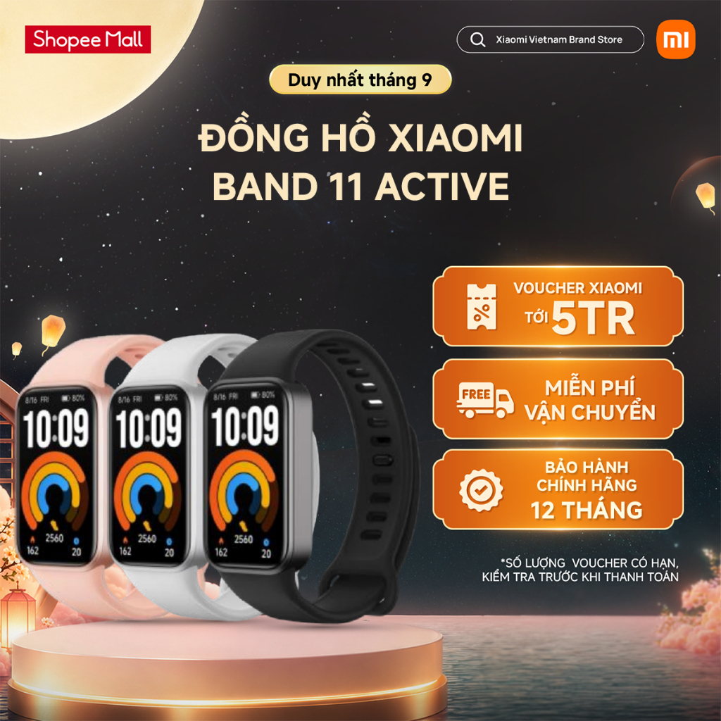 [Mở bán] Đồng hồ thông minh Xiaomi Band 11 Active | Màn hình 1.47 inch| Hỗ trợ 50 chế độ thể thao| Pin 300mAh | 5ATM