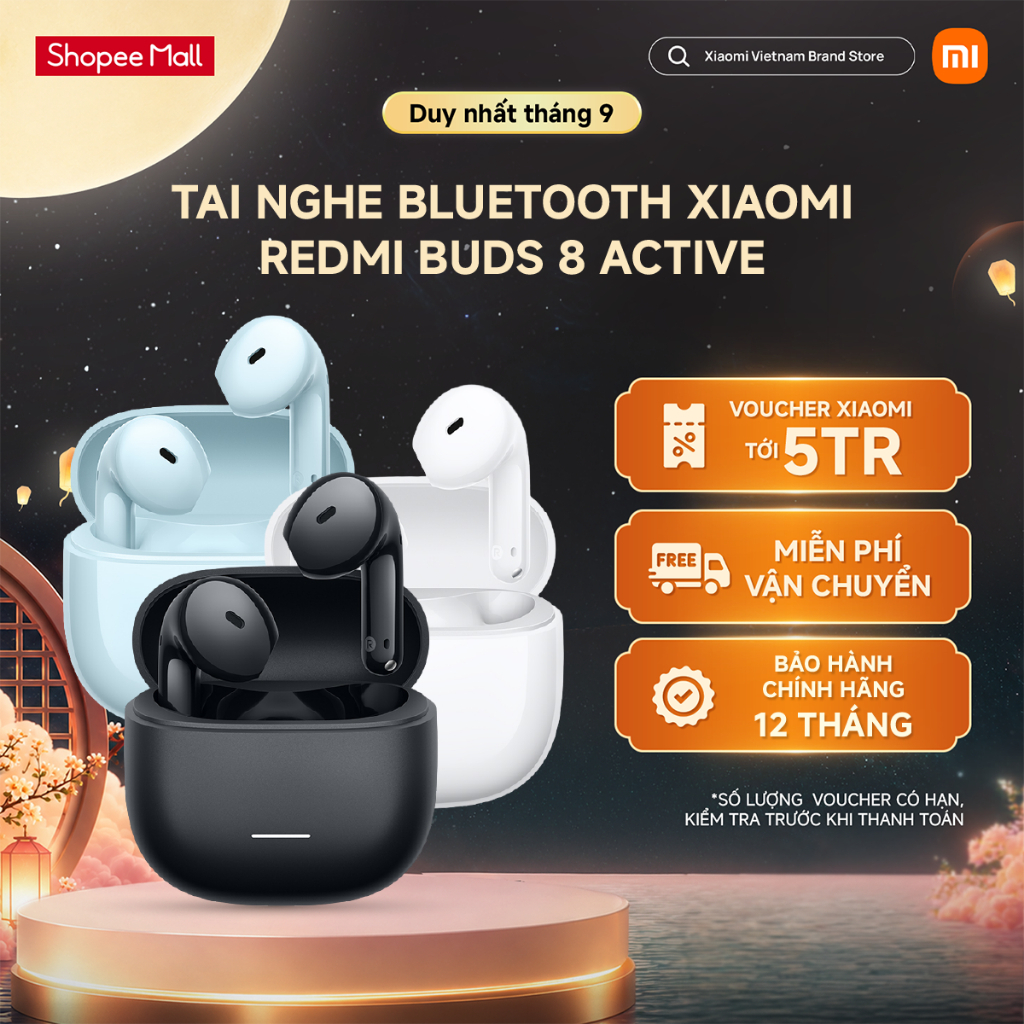 Tai nghe Redmi Buds 6/ Buds 8 Active BHR8391GL/BHR8396GL - Thời lượng pin lên đến 30 giờ