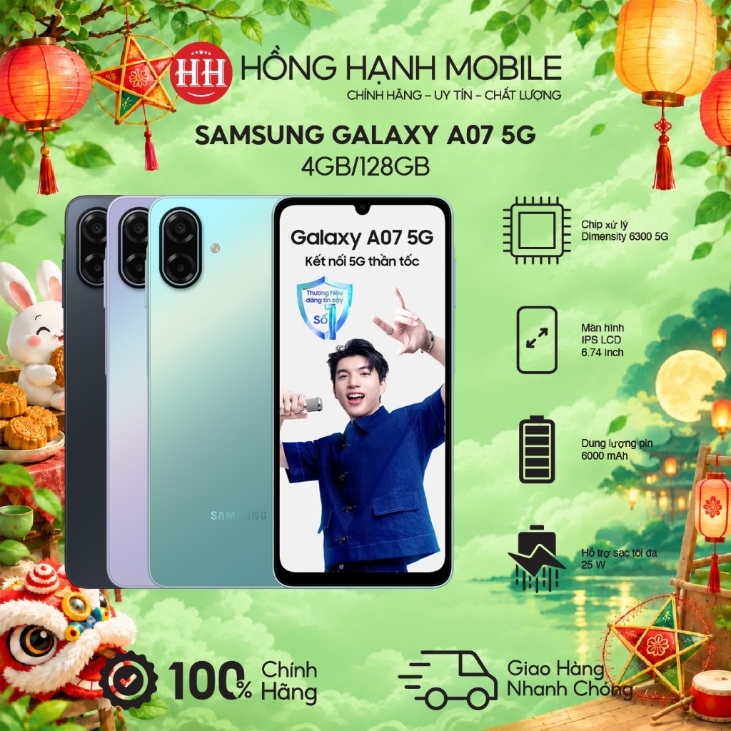 Điện Thoại Samsung Galaxy A07 5G 4GB/128GB - Hàng Chính Hãng