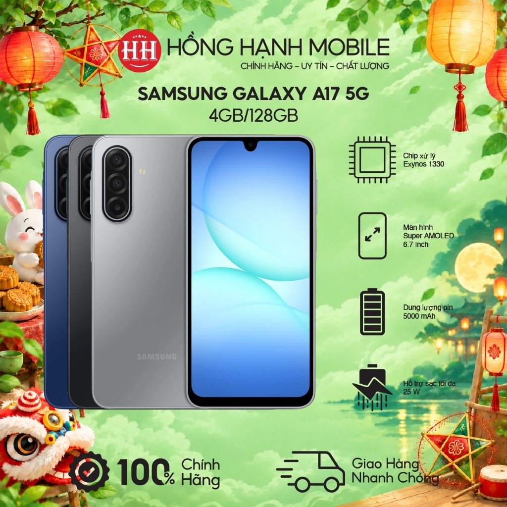 Điện Thoại Samsung Galaxy A17 5G 4GB/128GB - Hàng Chính Hãng