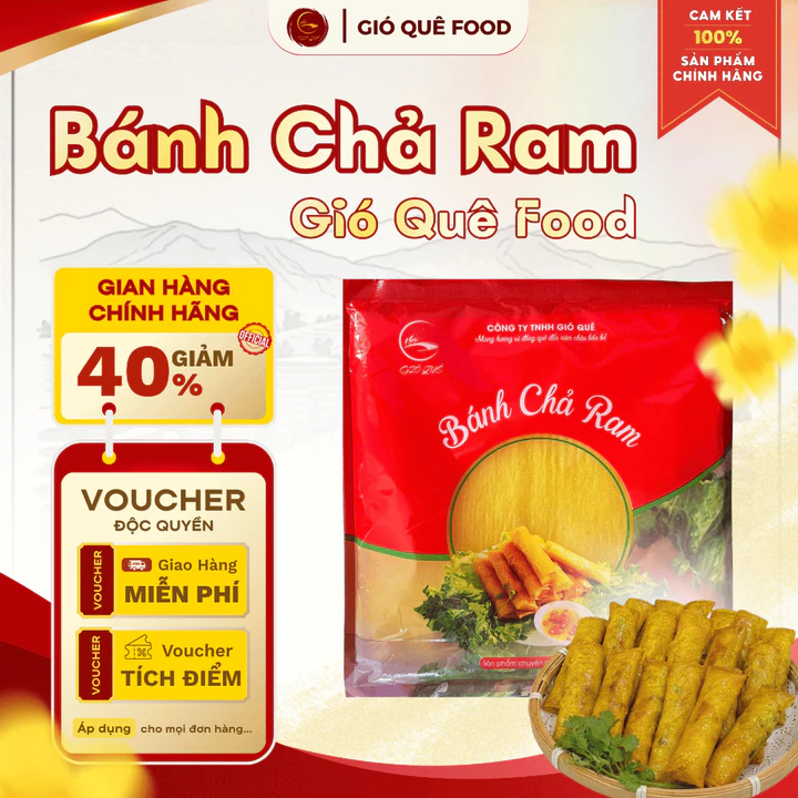 BÁNH CHẢ RAM GIÓ QUÊ - BÁNH CUỐN NEM - DẺO DAI, VÀNG GIÒN, AN TOÀN VỆ SINH THỰC PHẨM